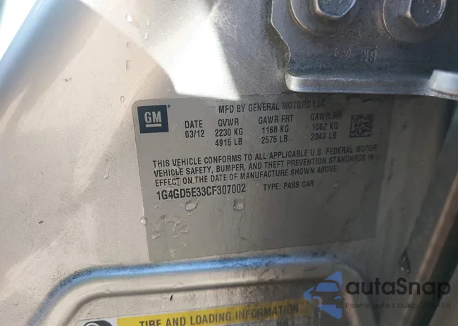 1G4GD5E33CF307002: 44396029