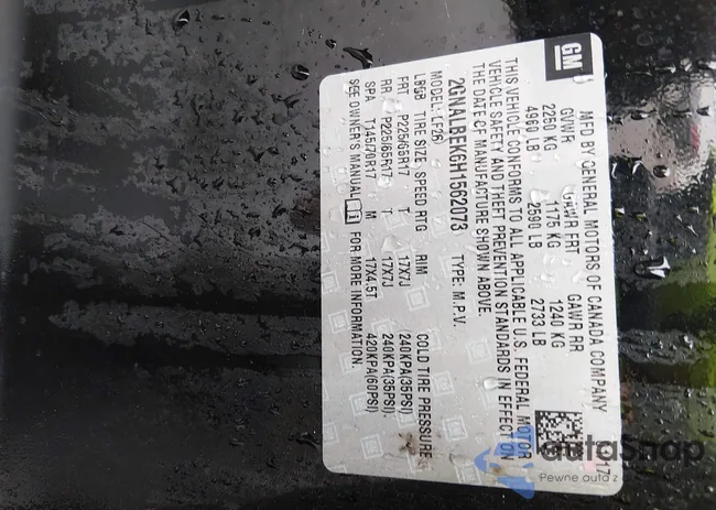 2GNALBEK6H1562073: 44396150