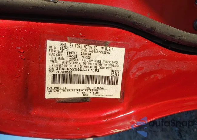 1FAFP52U6WA117092: 44396206