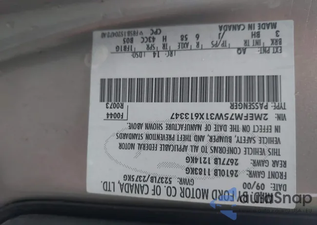 2MEFM75W31X613347: 44396320