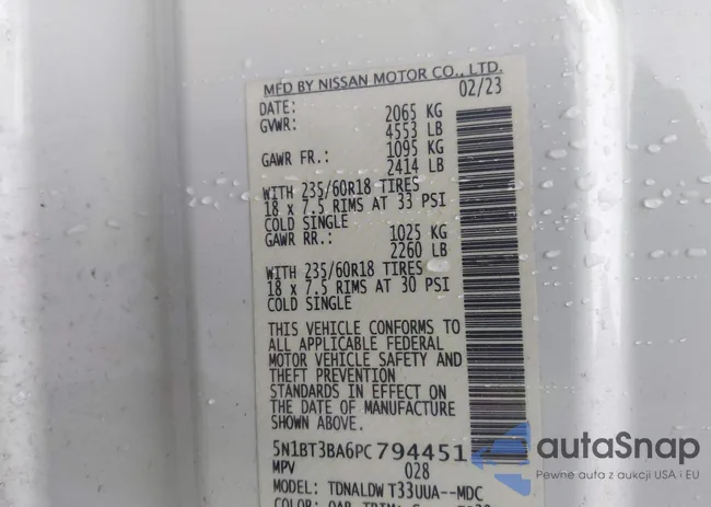 5N1BT3BA6PC794451: 44396350