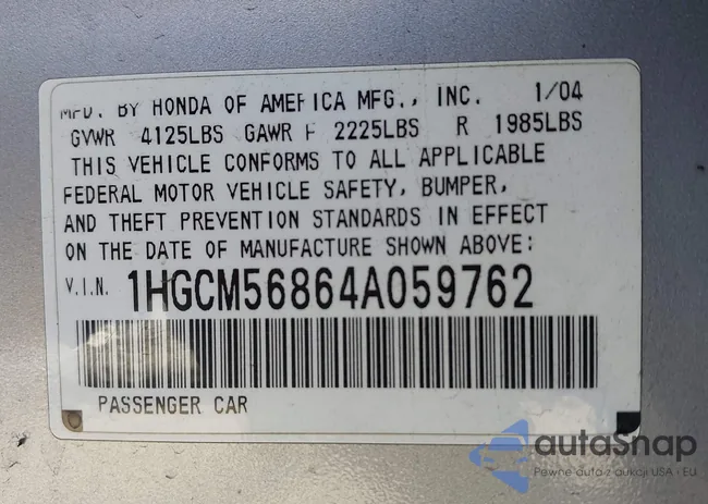 1HGCM56864A059762: 44395517