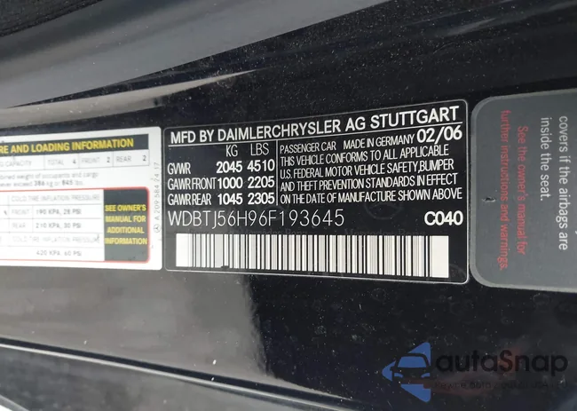 WDBTJ56H96F193645: 44395536