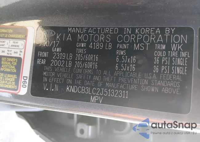 KNDCB3LC2J5132311: 44395553