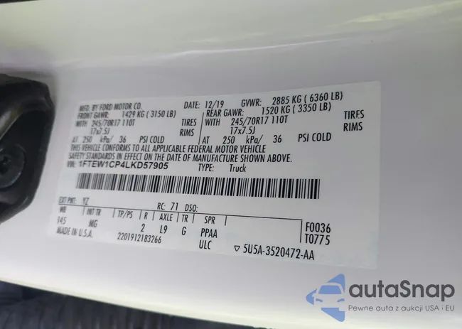 1FTEW1CP4LKD57905: 44395579