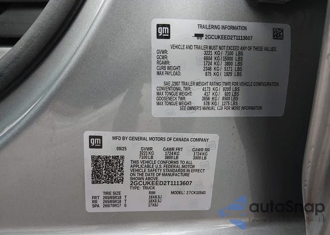 2GCUKEED2T1113607: 44395599