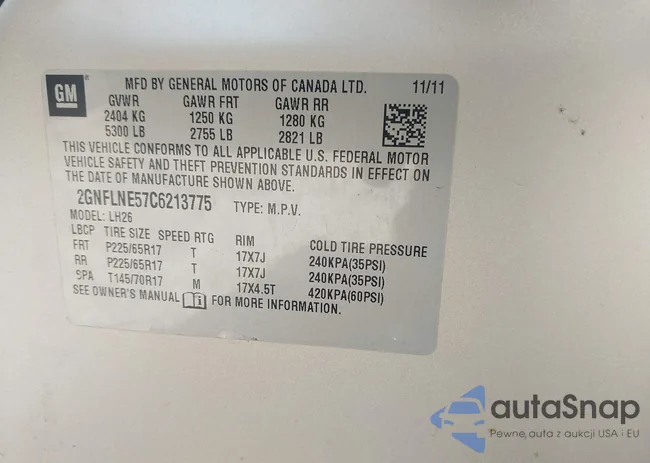 2GNFLNE57C6213775: 44395751