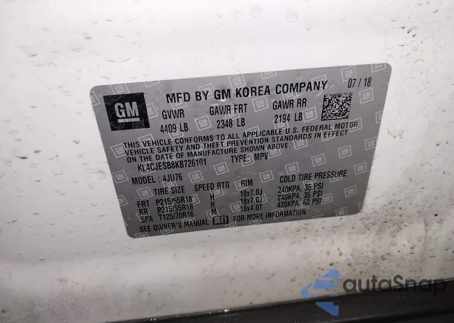 KL4CJESB8KB726101: 44395831