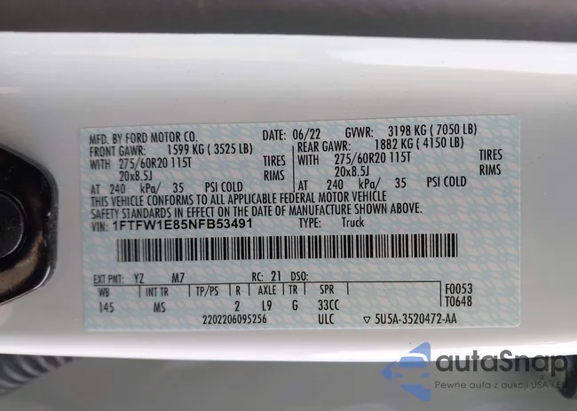 1FTFW1E85NFB53491: 44396848