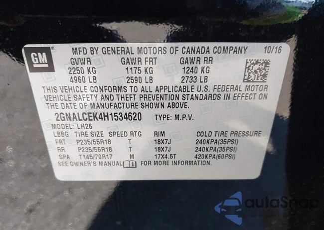 2GNALCEK4H1534620: 44396903