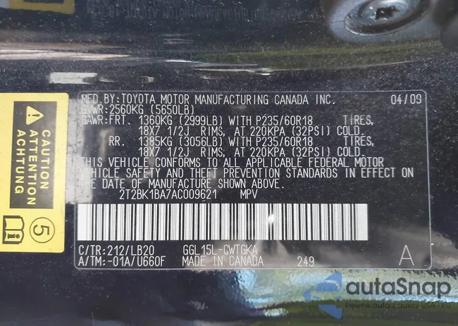 2T2BK1BA7AC009621: 44396914