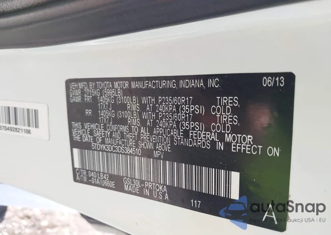 5TDYK3DC3DS384510: 44396930