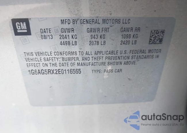 1G6AG5RX2E0116565: 44396942