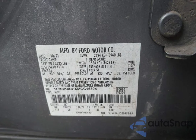 1FMSK8DHXMGC15394: 44397007