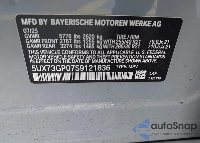 5UX73GP07S9121836: 44397069