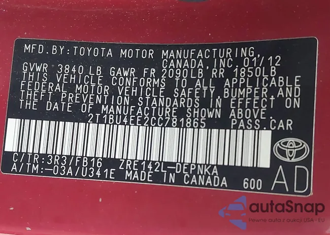 2T1BU4EE2CC781865: 44397076