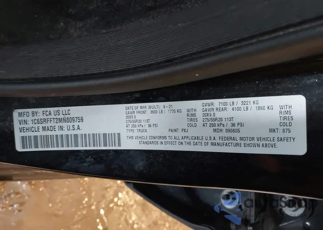 1C6SRFFT2MN809759: 44397107