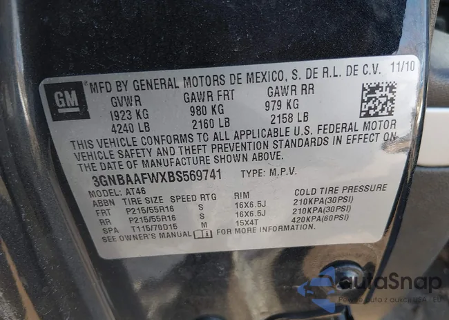 3GNBAAFWXBS569741: 44397130