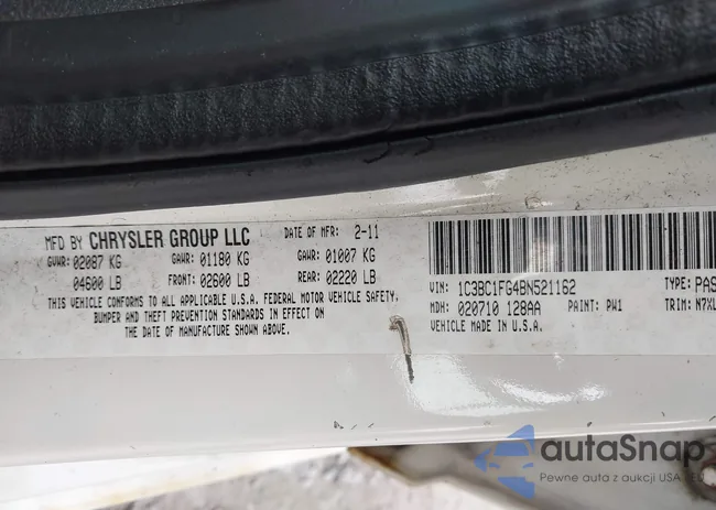 1C3BC1FG4BN521162: 44397198