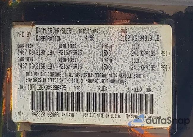 1B7FL26X0XS288425: 44397256