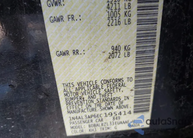 1N4AL3AP6EC195414: 44397257