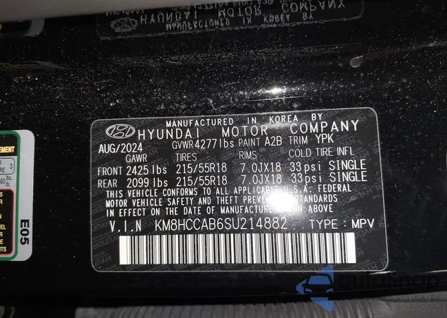 KM8HCCAB6SU214882: 44397258