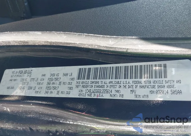 1C4BJWDG6GL225614: 44397306