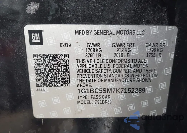 1G1BC5SM7K7152289: 44397325