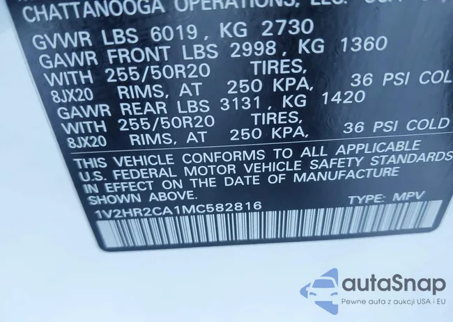 1V2HR2CA1MC582816: 44396449