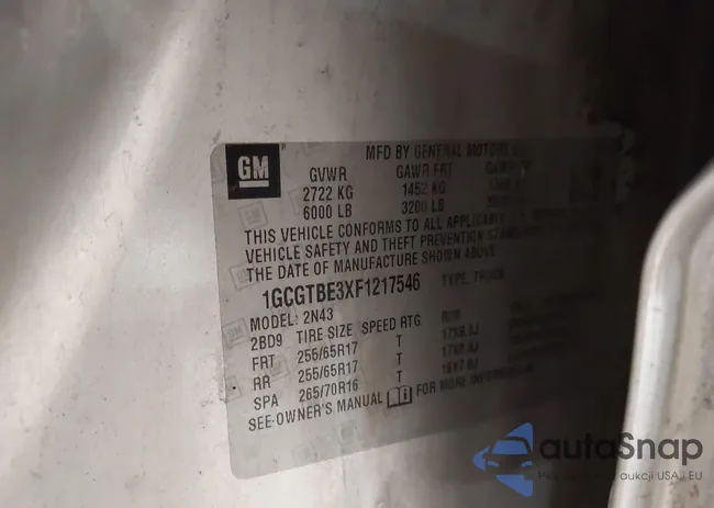 1GCGTBE3XF1217546: 44396578