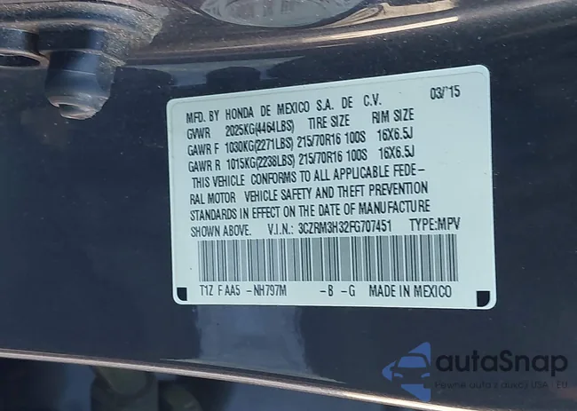 3CZRM3H32FG707451: 44396582