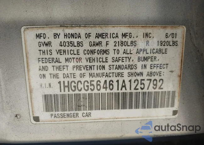 1HGCG56461A125792: 44396608