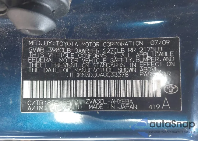 JTDKN3DU0A0033378: 44396641