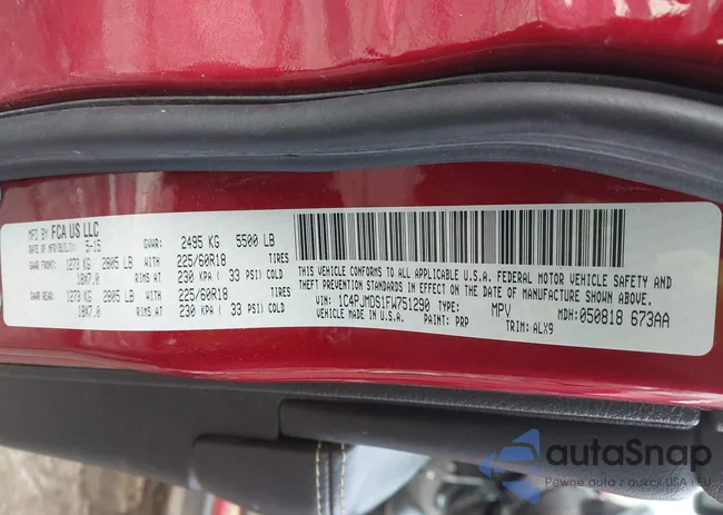 1C4PJMDS1FW751290: 44396791