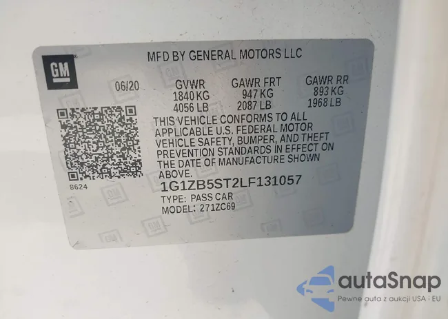 1G1ZB5ST2LF131057: 44397845