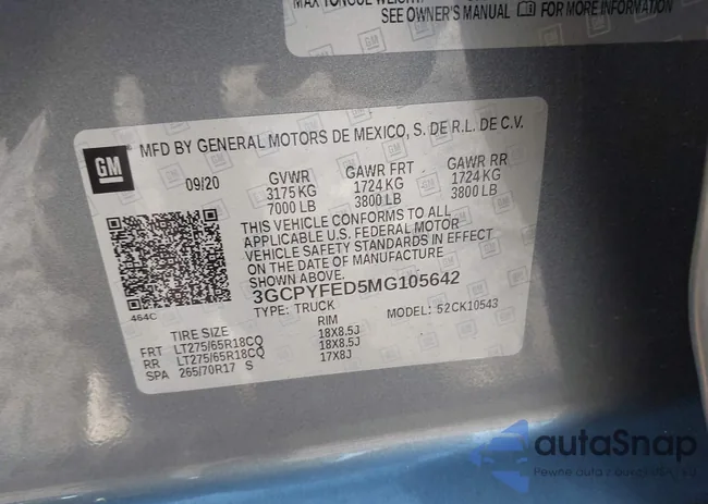 3GCPYFED5MG105642: 44397853