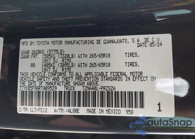 3TYKB5FN8RT009529: 44397884