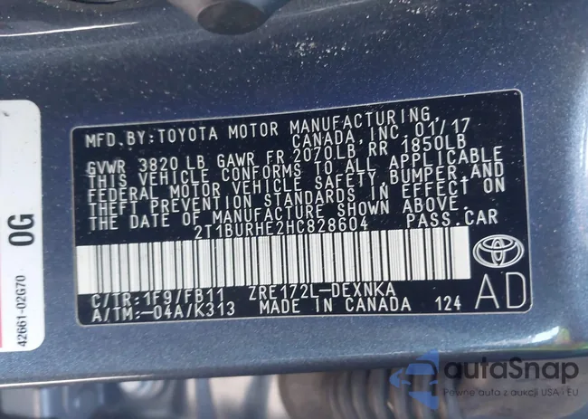 2T1BURHE2HC828604: 44397897