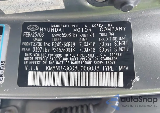 KM8NU73C08U066038: 44397933