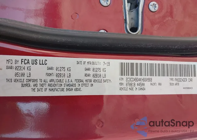 2C3CDXBG4KH660968: 44397996