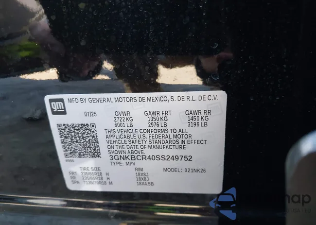 3GNKBCR40SS249752: 44397997