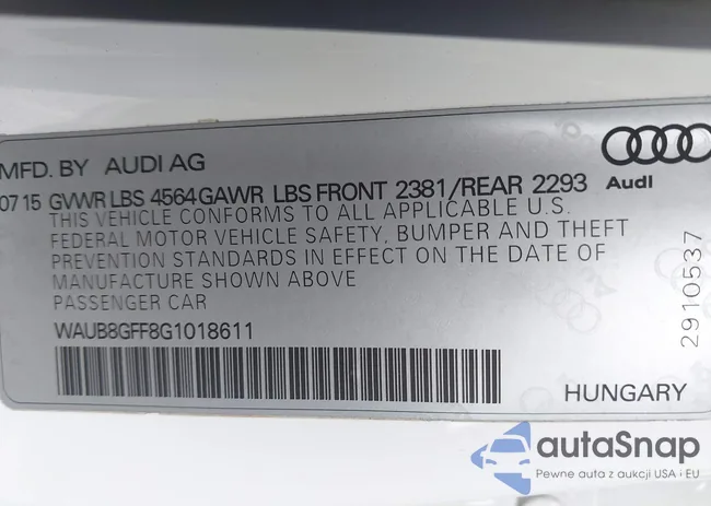 WAUB8GFF8G1018611: 44398024