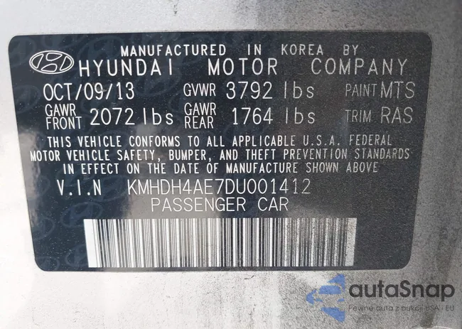 KMHDH4AE7DU001412: 44398043