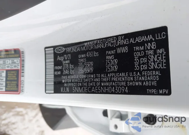 5NMJECAE5NH043094: 44398094