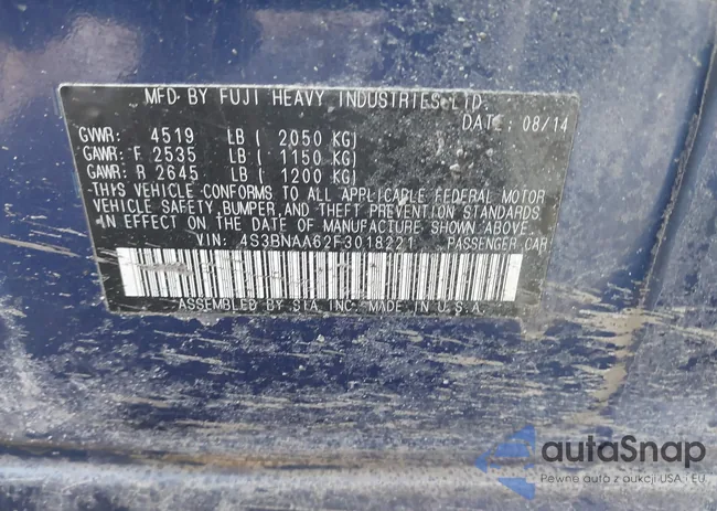 4S3BNAA62F3018221: 44398155