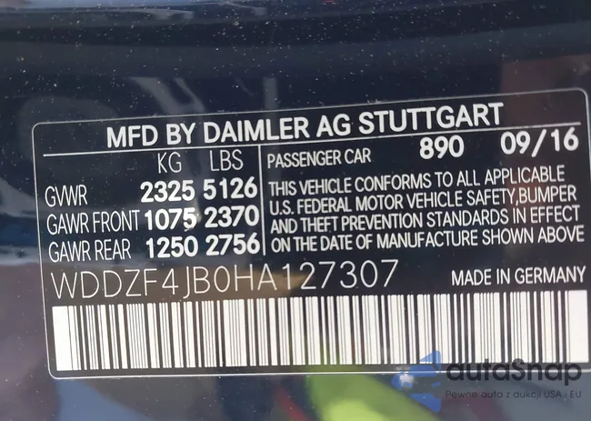 WDDZF4JB0HA127307: 44398320