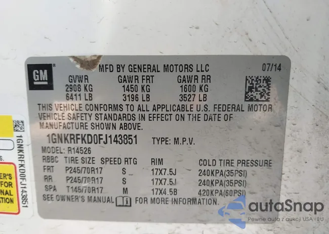 1GNKRFKD0FJ143851: 44398333