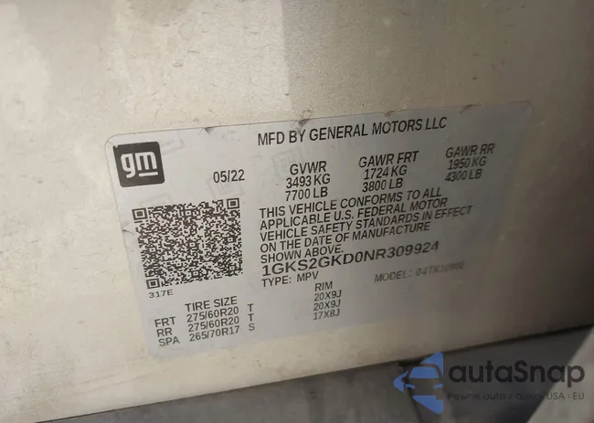 1GKS2GKD0NR309924: 44398352