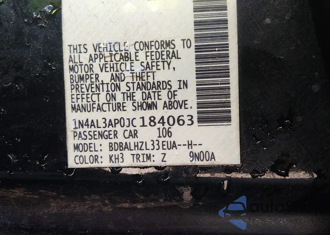 1N4AL3AP0JC184063: 44397445