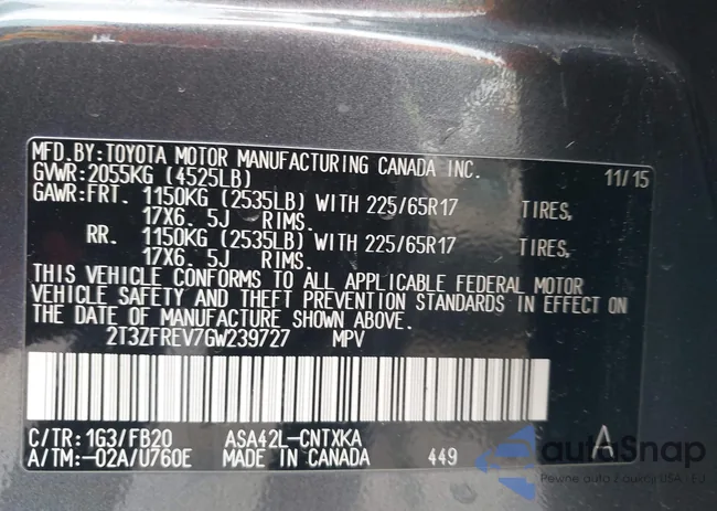 2T3ZFREV7GW239727: 44397648